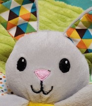 INFANTINO LOVEY SECURITY BLANKET RABBIT FRIEND RATTLE TEETHER PATCH 12&quot; - £11.53 GBP