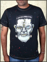 Inkslingers Frankenstein Vampire Monster Horror Tattoo Mens T-Shirt Black NEW - £57.66 GBP