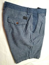 Volcom Shorts Mens Size 32 2-Toned Blue Striped Flat Front  - $25.60