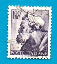 Used Italian Postage Stamp (1961) 100 lyre Designs From Sistine Chapel - £1.59 GBP