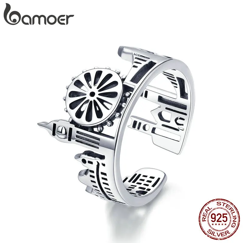 High Quality 925 Sterling Silver London City Finger Ring British Building Rings  - £19.30 GBP