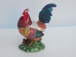 Jeweled Rooster Trinket Box 4&quot; - $19.79