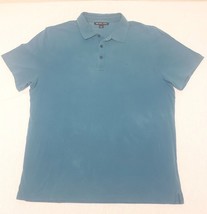 Michael Kors Polo Shirt Short Sleeve Collared Cotton Mens Size Large Aqua Blue - £7.04 GBP
