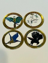 Color Birds Series Pogs lot Slammer Milk Cap game vtg Hawk cockatoo maca... - $14.80