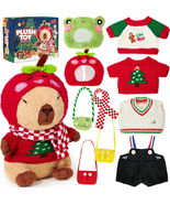 Plush Animal Toy Set with Clothes Accessories, 12 PCS Kids Soft Brown St... - $34.41