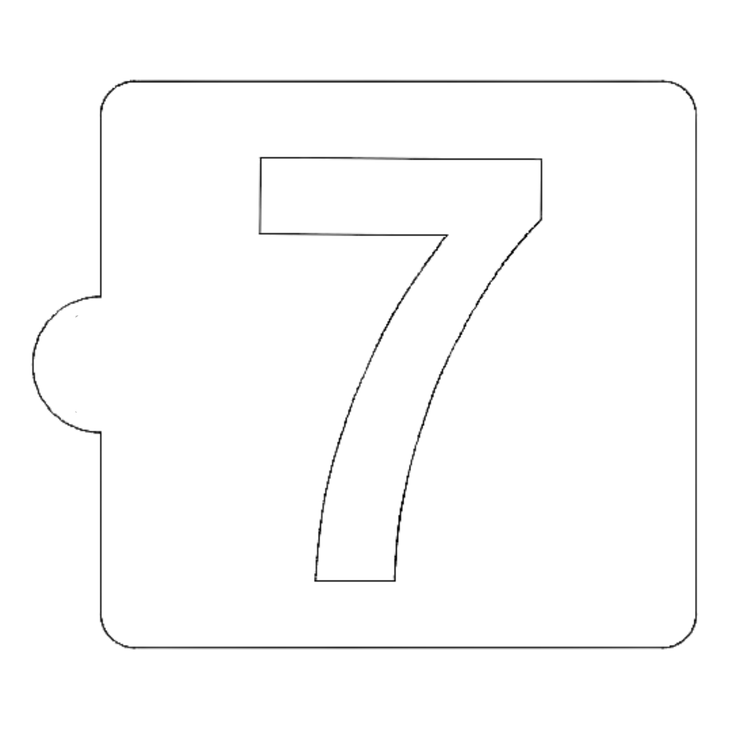 7 Number Counting Stencil for Cookies or Cakes USA Made LS108-7 - $3.99