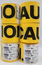 Scotch Caution Yellow Barricade Tape 3&quot; Width 300 ft Rolls Danger Lot of 6 - £18.11 GBP
