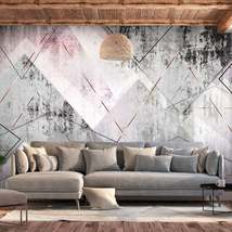 Tiptophomedecor Peel and Stick Wallpaper Wall Mural - Triangular Copper Concrete - £47.01 GBP+