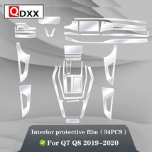 For  Q7 Q8 2019 2020 Car Interior Center console Transparent TPU Protective film - £64.37 GBP