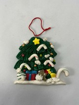 Cute Colorful Clay Decorated Christmas Tree with Presents Christmas Ornament - £7.59 GBP