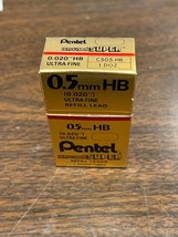 New 12 Tubes Pentel Super Ultra Fine C505-HB 0.5mm 4H Hi-Polymer Refill ... - $9.46
