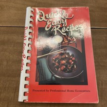 Quick &amp; Easy Recipes California Home Economics Teachers 1986 Vintage Cookbook - £4.94 GBP
