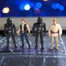 Lot of 4 Star Wars Figures 90s/2000s Dark Vader Han Solo Luke Skywalker Tie Figh - £9.86 GBP