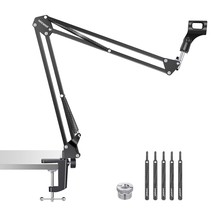 Neewer Microphone Arm Stand, Suspension Boom Scissor Mic Arm Stand with 3/8 to 5 - £28.94 GBP