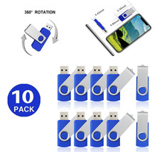 10 Lot 16GB USB 2.0 Flash Drives Memory Sticks Swivel Pen Drive Storage U Disks - £37.24 GBP