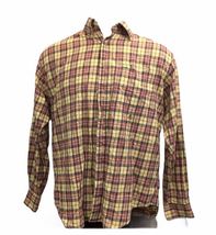 Tommy Hilfiger Polo Shirt  Mens M Medium Multi Color Collard Neck long s... - $11.64