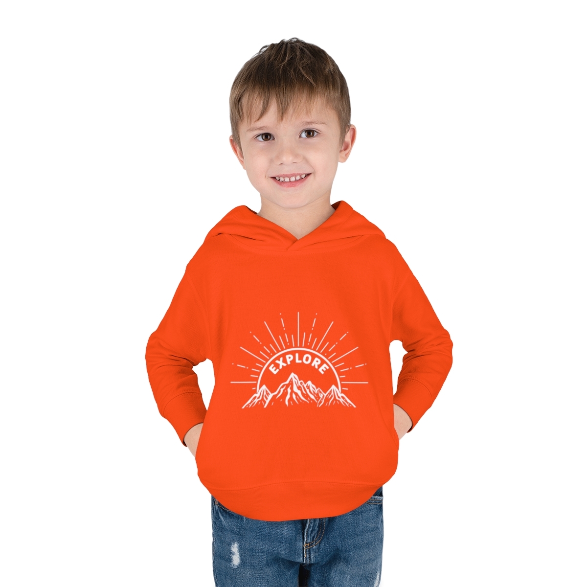 Primary image for Toddler Pullover Fleece Hoodie: Explore Mountains Design