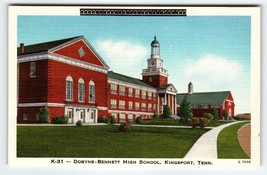 Dobyns Bennett High School Kingsport Tennessee Postcard Vintage Linen Unused - £8.52 GBP