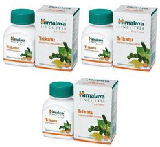 3 Pack X Himalaya TRIKATU 60 Digestive Wellness Tablets Each | Free Shipping - £16.03 GBP