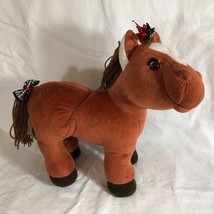 2005 Appalachian Brown Horse Plush Stuffed Animal Toy Yarn Hair 15 x 12.5  - £18.68 GBP