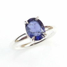 Lab Created Blue Sapphire Gemstone Solid 925 Sterling Silver Women Stack... - $9.21+