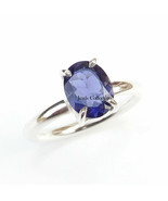 Lab Created Blue Sapphire Gemstone Solid 925 Sterling Silver Women Stack... - $12.62 CAD+
