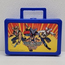 Vintage 90s Biker Mice From Mars Blue Lunchbox / Pencil Art Supply Case ... - £31.15 GBP
