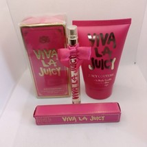 Viva La Juicy, Juicy Couture 4 piece set, 1 oz. Parfum Spray, 4.2 fl.oz. Body... - £59.95 GBP