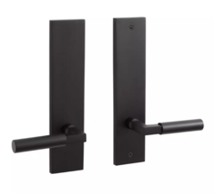 New Satin Black Tolland Solid Brass Dummy Entrance Set with Lever Handle... - $129.95