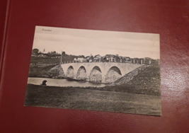 Old Latvia Kandau Kandava town city bridge life houses Postcard unposted - £7.02 GBP