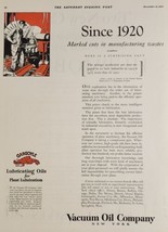 1925 Print Ad Gargoyle Lubricating Oils Mechanic Working Vacuum Oil Co. NYC,NY - £17.06 GBP