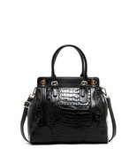 Segolene En Cuir Eloise Satchel Bag Purse  SEC208 Black Free Shipping ! - $109.40 CAD