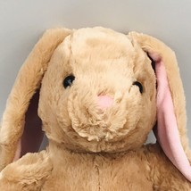Build A Bear Brown Bunny Rabbit Plush Pink Floppy Ears Stuffed Animal 15&quot; - £13.28 GBP
