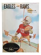 Philadelphia Eagles Vs los Ángeles Carnero Noviembre 27 1955 Juego Programa - £30.28 GBP