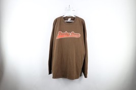 Vtg Mens 2XL Spell Out Script Bowling Green State University Long Sleeve T-Shirt - £29.56 GBP