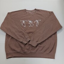 Full Tilt Skeleton Skateboard Men's Brown Cotton Blend Pullover Sweatshirt Sz XL image 14