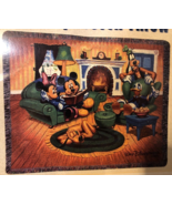 Walt Disney World Mickey Minnie Pluto by The Fire Tapestry Lap Blanket - £31.16 GBP