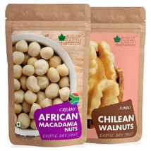 Natural Macadamia Nuts &amp; Jumbo Chilean Jumbo Walnuts Super Nuts For Bone... - £26.54 GBP