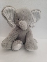 Carters Just One You Musical Grey Elephant Plush Stuffed Animal Striped Ear Feet - £15.75 GBP