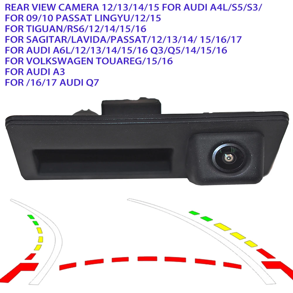CCD HD Car Trunk Handle Rear View Camera for Audi A4 A5 S5 Q3 Q5 for VW Golf - £22.95 GBP