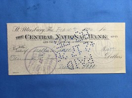 1926 The Central National Bank FLORIDA FLA  ST. PETERSBURG FL Cashed Check - $19.78