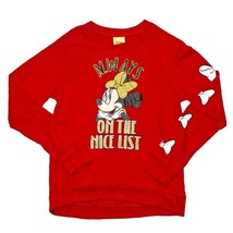 NEW Girls sz 4 Disney Minnie Always On The Nice List Christmas shirt LS ... - $9.95
