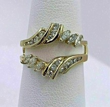 1Ct Marquise Simulated Diamond Wedding Enhancer Band Ring 14k Yellow Gold Plated - £95.52 GBP