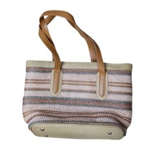 Lilac + Black brand purse w Removable Handbag Weave Exterior Leather Loo... - £12.27 GBP