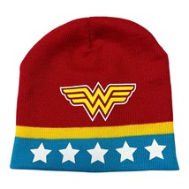 Wonder Woman Knit Beanie Hat – DC Comics Superhero Logo 2017 - $17.00