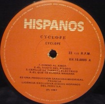 CYCLOPE Selftitled LP from PERU French Rock Pop - $25.00