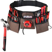 19 Pocket Heavy Duty Tool Belt Apron with Adjustable Quick Release Buckle - $42.52