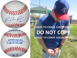 Ryan Rua Texas Rangers signed autographed baseball COA exact proof - £40.66 GBP