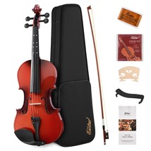 Violin 4/4 Full Size For Adults, Violin Set For Beginners With Hard Case... - £211.67 GBP