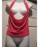 Women&#39;s Pink Glider Halter Crop Open Back Festival Rave 1x  - $13.66 CAD